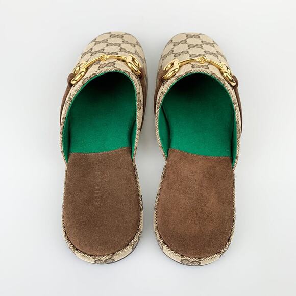 NIB Gucci monogram print slippers size 38 shoes - Picture 7 of 10